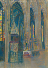 Inside the Kosice cathedral, 1919.