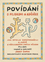 A story about a dog and a cat - cover, around 1928. Additional Info: Illustrations for the book -