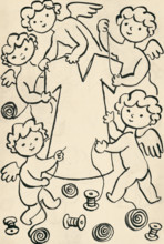 23. A story about a dog and a cat, around 1928. Additional Info: Illustrations for the book - Josef