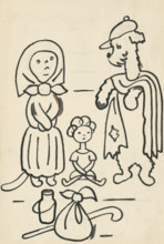 28. A story about a dog and a cat, around 1928. Additional Info: Illustrations for the book - Josef