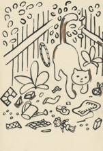 34. Talking about a dog and a cat, around 1928. Additional Info: Illustrations for the book - Josef