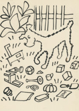 12. The Tale of the Dog and the Cat, around 1928. Additional Info: Illustrations for the book -