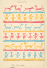 A story about a dog and a cat - foreword to the book, around 1928. Additional Info: Illustrations