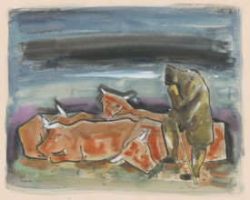 Evening on the pasture, 1936.