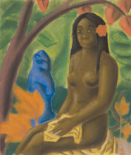 Girl from Tahiti, around 1930.