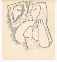 Woman with a mirror, 1938.