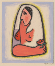 Woman with a flower, 1938.