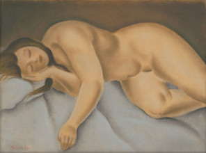 A reclining female nude, 1926.