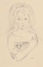 Girl with a cat, around 1927-1928.