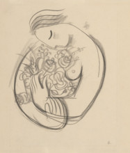 Girl with flowers in her arms, 1938.