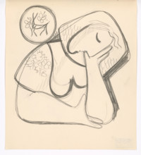 Woman with a folk plate, 1938.