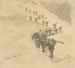 Transportation of boards and exchange of battle groups, 1916.