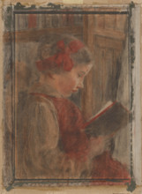 Girl with a book, 1905-1910.