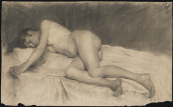 A reclining female nude, around 1892.