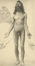 Nude man with a beard, 1910-1915.