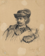Shepherd with a waterskin, 1870.