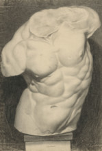 Study of a torso cast, 1856/1859.