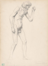 Study of an old man's nude, 1885-1890.