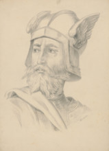 A soldier's head, 1879.