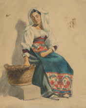 Study of a seated woman, 1851-1853.