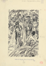 4.-Benovsky's fingers were trembling..., 1953. Additional Info: Illustration for the novel by J