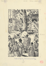 3.- A shot rang out through the garden.., 1953. Additional Info: Illustration for the novel by J