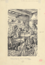 17.- A pile of money grew in front of him, 1953. Additional Info: Illustration for the novel by J