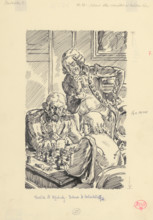 23.- Kolosov thought long and hard about each move, 1953. Additional Info: Illustration for the