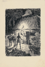 Night, 1928. Additional Info: Illustration for the novel by F.Urbanek Kysuc, Society of St.