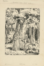 Save this poor child...., 1928. Additional Info: Illustration to a novel by F.Urbanek Kysuc,