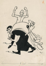 Satirical Drawing VI., around 1940. Additional Info: Kaleidoscope - drawing no. 6.