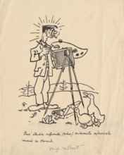 Satirical Drawing for a Magazine I., around 1940.