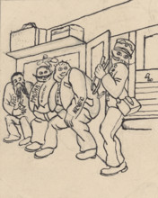 Satirical Drawing for a Magazine IV., around 1940.