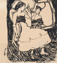 In front of mirror III., 1908.