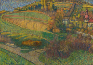 Forest landscape in autumn, 1909-1914.