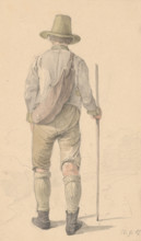 A walking man from the back, 1848.