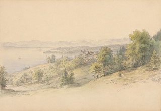 View of the Beringer villa with a panorama of the countryside, 1882.