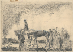 Study for the Lithograph Refugees, 1944.