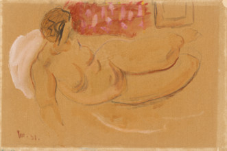 A reclining female nude, 1931.