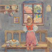7.- The view from the room window, 1932. Additional Info: Illustrations for the book - August