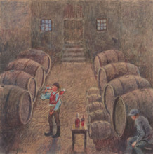 2.- Wine Tasting in the Cellar, 1932. Additional Info: Illustrations for the book - August Horislav
