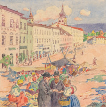 11.- At the Market, 1932. Additional Info: Illustrations for the book - August Horislav skultéty.
