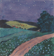 14.- Above the village, 1932. Additional Info: Illustrations for the book - August Horislav