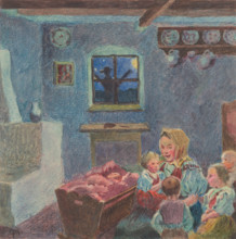 16.- Mother with children, 1932. Additional Info: Illustrations for the book - August Horislav