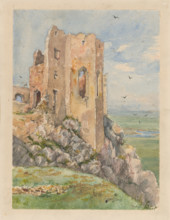 Ruins of Beckov castle, 1870-1872.