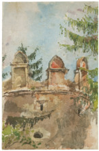 Tower of the manor house in Strazky, 1880/1890.