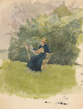 Painter at work, 1865.