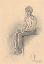 Seated Valet, 1880-1910.