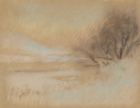 Winter landscape with a river, 1898-1899.