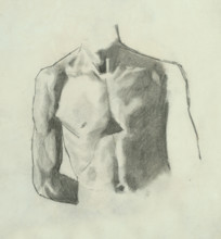 Bust of a man - study, around 1890.